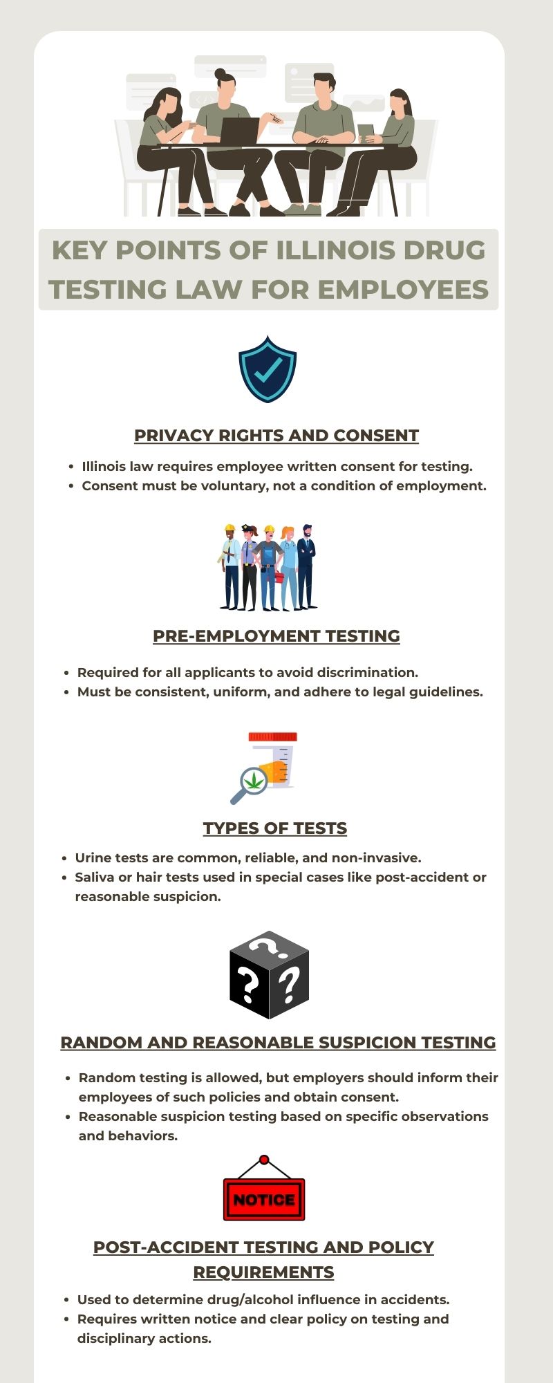What Rules Employees Should Know About Illinois Drug Testing Law